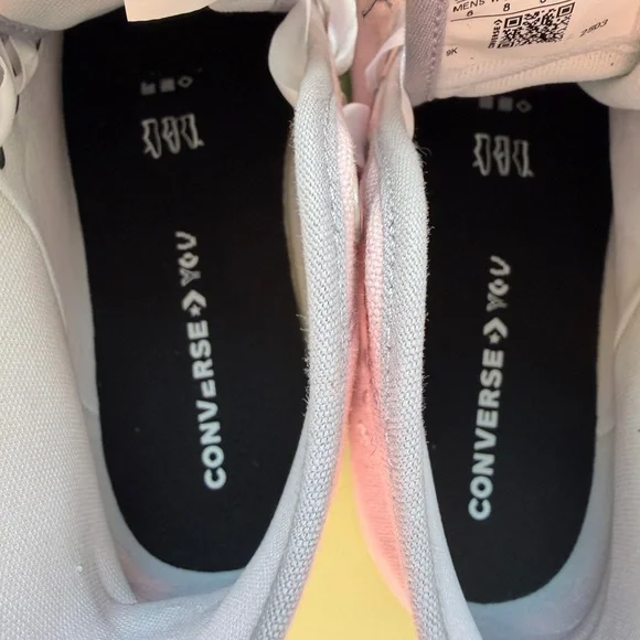 Converse All Stars Light Pink & Blue High-Top Sneakers - Picture 11 of 15